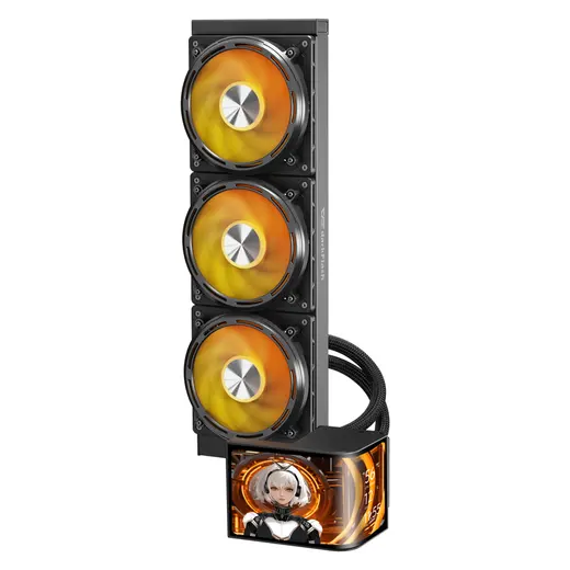 DarkFlash UV360 ARGB LCD Curved 360mm Siyah Sıvı Soğutma 1851/AM5 görseli 2