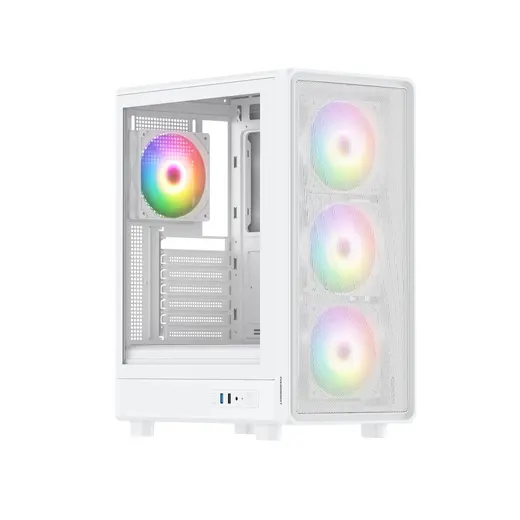 POWERBOOST 650W 80+ BRONZE PB-A5065W-650w 4-ARGB Fanlı Gaming Mid-Tower PC Kasası görseli 5