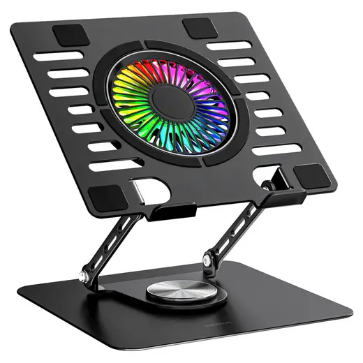 Addison AD-RC36 Steely 360 Derece RGB Fanlı Ayarlanabilir Metal Laptop Stand alternatif görünüm