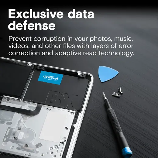 CRUCIAL 1TB BX500 CT1000BX500SSD1 540- 500MB/ SSD SATA-3 Disk Kutusuz görseli 2