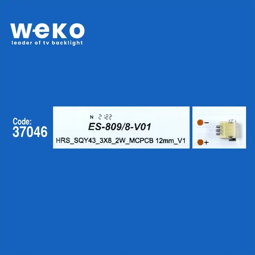 WKSET-6310 37046X3 HRS_SQY43_3X8_2W_MCPCB 12MM_V1 3 ADET LED BAR alternatif görünüm