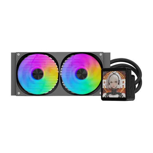 DarkFlash DV240S Max ARGB LCD 240mm Siyah Sıvı Soğutma 1851/AM5 görseli 3