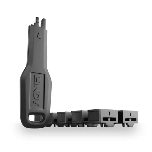 LINDY LIN-47891 RJ45 Port'a Erişimi Engelleyen Kit, Siyah Renk