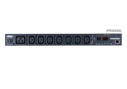 ATEN ATEN-PE6208G 20A/16A 8-Prizli 1U Ölçümlü & Switch Mekanizmalı eco Elektrik Güç Dağıtım Ünitesi (PDU) 20A/16A alternatif görünüm