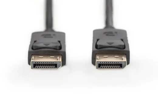 DIGITUS AK-340100-020-S DisplayPort bağlantı kablosu, DP erkek <-> DP erkek, 2 metre, kilit mekanizmalı, Ultra HD 4K alternatif görünüm