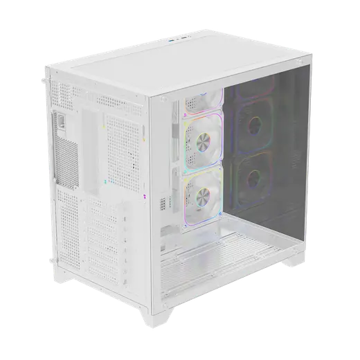 POWERBOOST 750W 80+ BRONZE PB-C9025W 4-ARGB Fanlı Gaming Mid-Tower PC Kasası Beyaz görseli 1