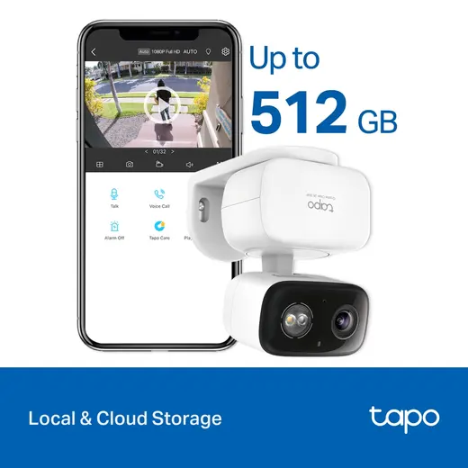 TP-LINK 3MP 4MM WIFI Kablosuz Pan/Tilt İç-Dış Mekan IP Kamera TAPO C216 görseli 4