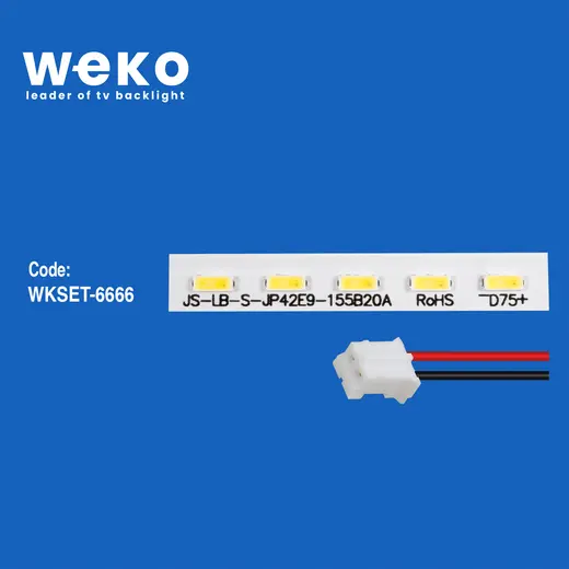 WKSET-6666 JS-LB-S-JP42E9-155B20A 75 LEDLİ 54 CM 3V 1 ADET LED BAR (54LED) alternatif görünüm