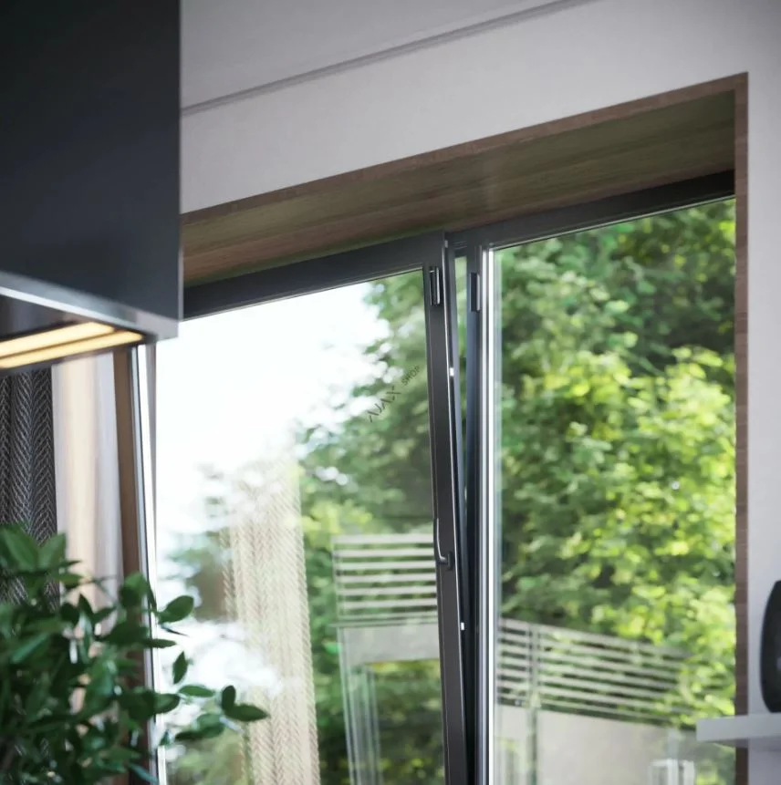 AJAX DoorProtect Plus Kablosuz Şok ve Eğim Sensörlü Kapı Açılma Dedektörü Siyah