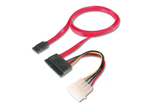DIGITUS AK-400112-005-R SATA Kablosu, SATA II/III, SATA 22 pin Dişi Konnektör