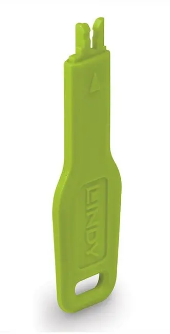 LINDY LIN-47893 RJ-45 Port Kilidi, Yeşil Renk RJ45 Port Blocker key, Green