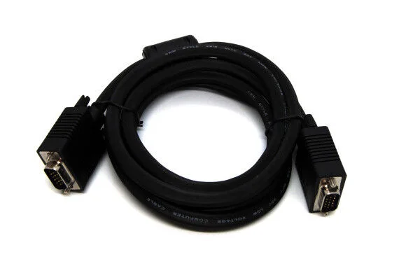 BEEK BC-DSP-VG-MM-15-1 VGA Monitör Kablosu, DSUB 15 erkek <-> DSUB 15 erkek, 15 metre, 2x ferrite filtreli, siyah renk