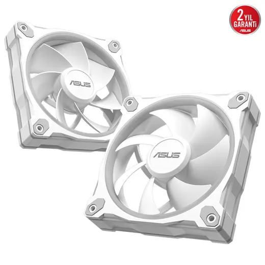 ASUS Prime MR120 Reverse Blade ARGB 120mm Kasa ve Radyatör Fanı (Ters Kanat - Beyaz) / 90DA00L3-B09000 görseli 1