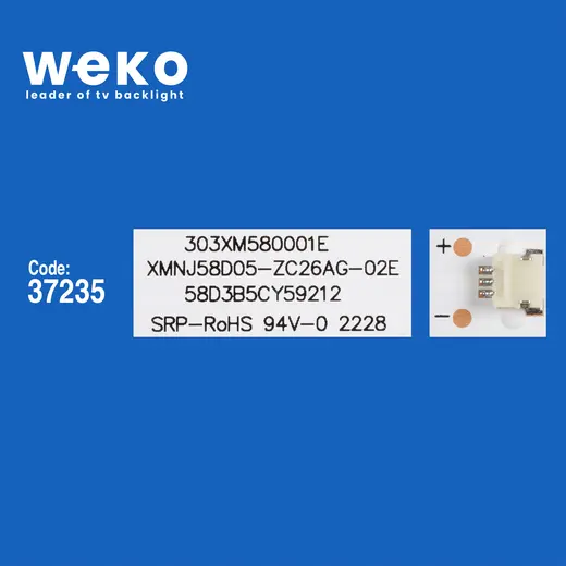 WKSET-6557 37235X10 XMNJ58D05-ZC46AG-02 303XM580003 10 ADET LED BAR alternatif görünüm