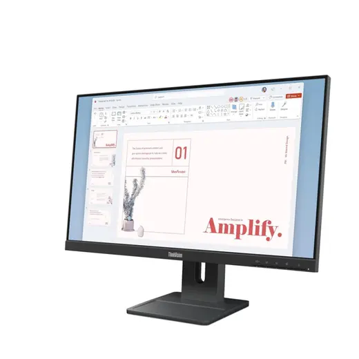 23.8 LENOVO E24-40 THINKVISION 64BAMAT1TK FHD 6MS 100HZ HDMI+DP+VGA WLED MONITOR görseli 2