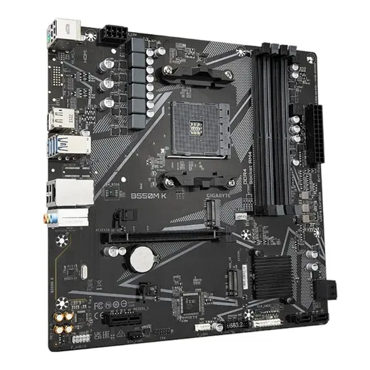 GIGABYTE B550M K DDR4 4733MHZ 1XHDMI 1XDP 1XM.2 MATX AM4 (AMD AM4 5000/5000G/4000G/3000/3000G SERİLERİ İLE UYUMLU) görseli 3