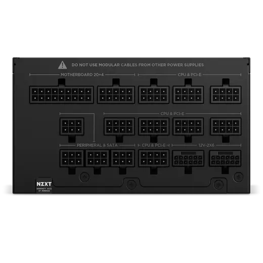NZXT 1500W 80+ PLATINUM C1500 PA-5P1BB-EU Tam Modüler Power Supply görseli 2