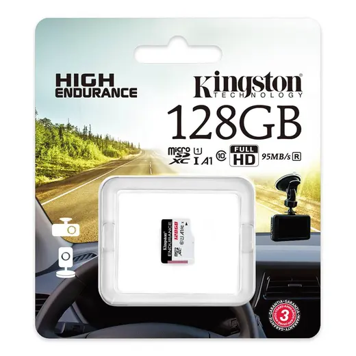 Kingston SDCE-128GB 128GB microSDXC Endurance 95R-45W C10 A1 UHS-I Card Only Hafıza Kartı alternatif görünüm