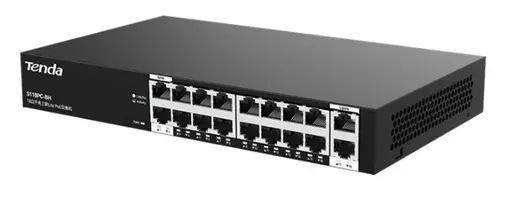 Tenda S218GPC-BH16FE 16 Port PoE+ Port 167W 2x GE Uplink Switch