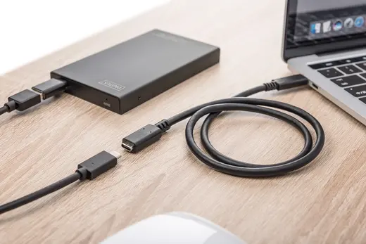 DIGITUS AK-300210-015-S USB-C Uzatma Kablosu, Tip C Erkek - Tip C Dişi, 1.5 metre, 3A, 480MB, Versiyon 2.0, siyah renk görseli 7