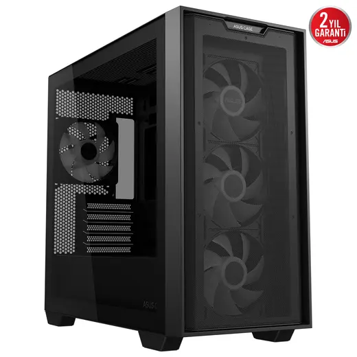 Asus A21 PLUS Siyah Temperli Cam mATX Mid Tower Fanlı ARGB Kasa alternatif görünüm