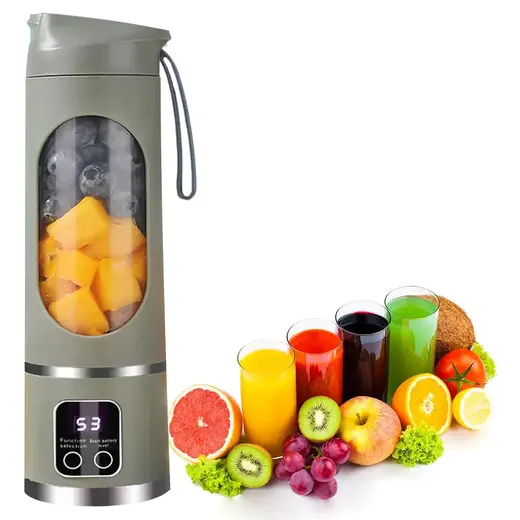 POWERMASTER PM-25964 450ML SHAKEN TAKE KİŞİSEL SMOOTHİE TAŞINABİLİR BLENDER MEYVE SIKACAĞI ŞARJLI YEŞİL görseli 3