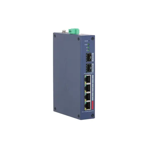 DAHUA CHS4206-4GT-90 4 PORT GIGABIT+2XGB SFP UPLINK CLOUD YÖNETİLEBİLİR 90W POE ENDÜSTRİYEL SWITCH görseli 3