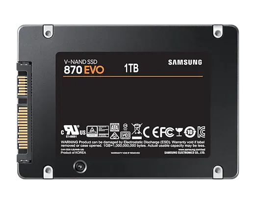 SAMSUNG 870 EVO 1 TB 2.5" SATA3 SSD 560/530 (MZ-77E1T0BW) alternatif görünüm