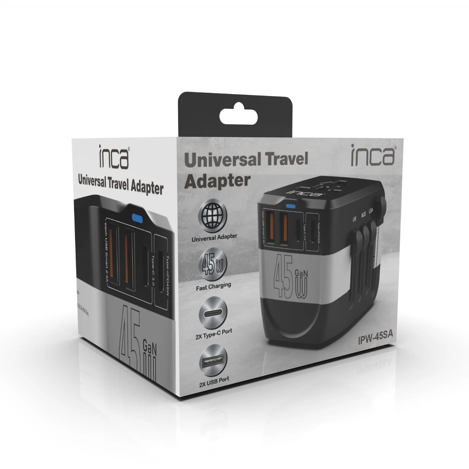 INCA IPW-45SA UNIVERSAL Seyehat Adaptörü