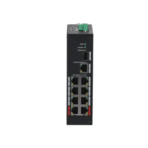 DAHUA 8port PoE 96w 1-SFP/1-Uplink 10/100 Yönetilemez Endüstriyel Switch PFS3110-8ET-96-V2 görseli 1