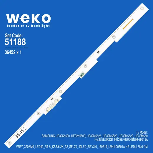 WKSET-6188 36452X1 V6EY_320SM0_LED42_R4 1 ADET LED BAR (42LED)