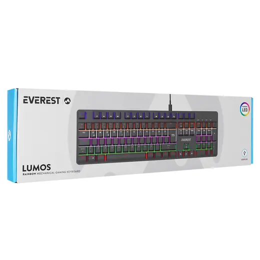 Everest KB-MK1 Lumos Beyaz USB Rainbow Red Switch Mekanik Gaming Oyuncu Klavye görseli 6