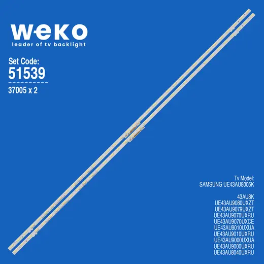 WKSET-6539 37005X2 BN96-52587A REV00 ES43SV8FPKWA36 2 ADET LED BAR (36LED)