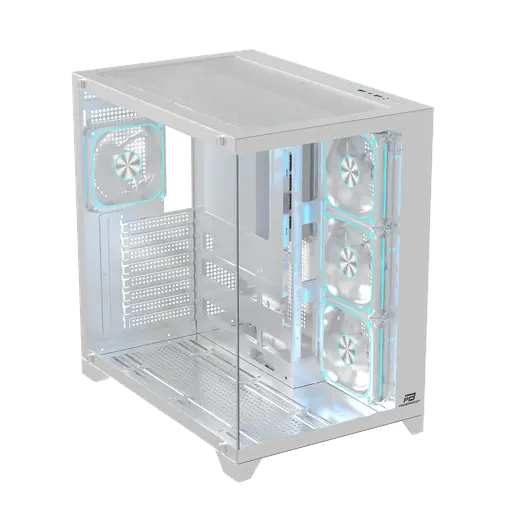 POWERBOOST 750W 80+ BRONZE PB-C9025W 4-ARGB Fanlı Gaming Mid-Tower PC Kasası Beyaz görseli 3
