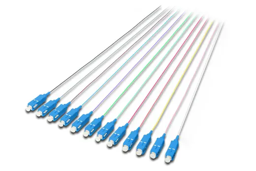 DIGITUS DK-29221-02 SC/PC Fiber PigTail, Semi Tight Buffer, 9/125 µ DIN IEC 304 renk kodlu, singlemode, uzunluk 2 metre