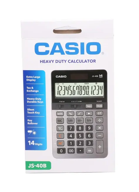 Casio JS-40B Profesyonel 14 Hane Masa Üstü Hesap Makinesi alternatif görünüm