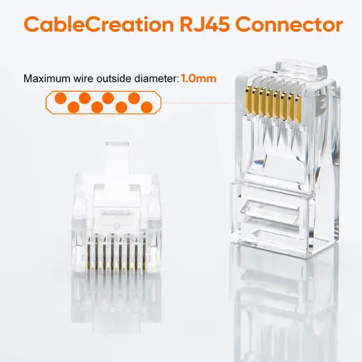 100 ADET RJ45 NETWORK KONNEKTÖR CAT6 UTP görseli 7