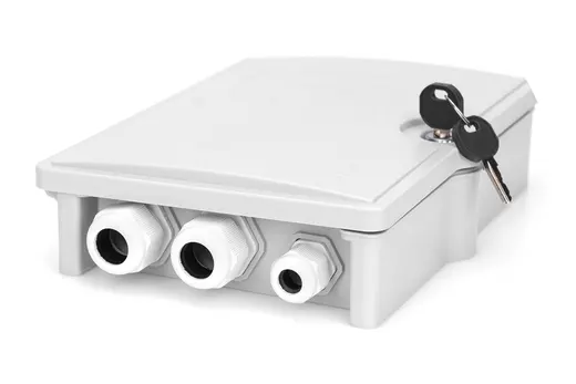 DIGITUS DN-968913 Dış Mekan Fiber Optik Sonlandırma Kutusu/Splice Box, 6 x SC/DX Adaptör/Coupler için, IP65 görseli 6