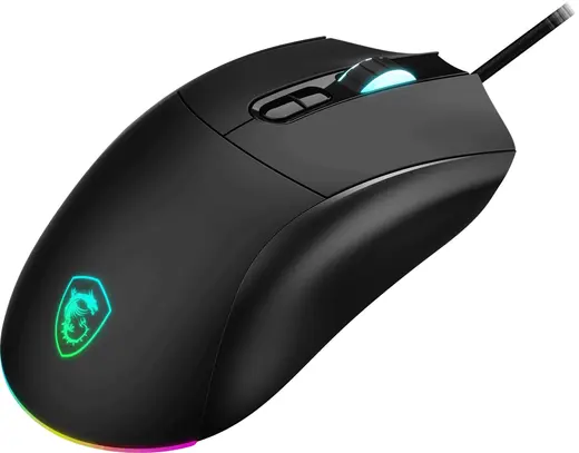 MSI GG Forge GM320 RGB 12800 DPI Kablolu Siyah Oyuncu Mouse görseli 3