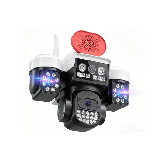Joysee W3 9Mp 3.6mm 2x2.8mm Üç Kamera 19IR+18Led Wifi PTZ Kamera alternatif görünüm