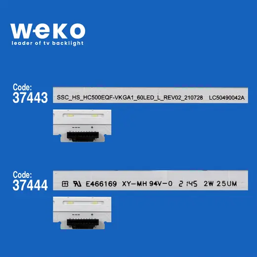 WKSET-6784 37443X1 37444X1 SSC_HS_HC500EQF_VKGA1_60LED_L/R 2 ADET LED BAR (60LED) alternatif görünüm