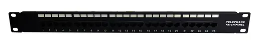 BEEK BN-PP-C3-25 25 port CAT 3 ISDN Patch Panel, zırhsız, 8P4C, LSA, 1U, kabinete monte edilebilir alternatif görünüm