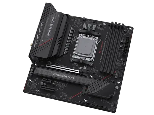 MAXUN TERMINATOR B850M DARK WIFI6 DDR5 HDMI-DP TYPEC PCIE 5.0 AM5 mATX görseli 4