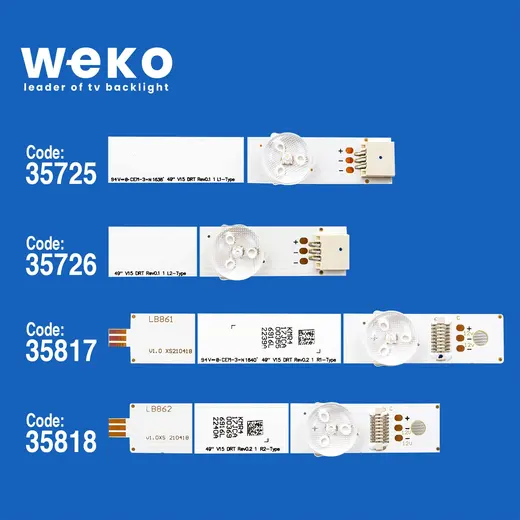 WKSET-5216 35725X4 35726X4 35817X4 35818X4 49 V15 DRT REV0.1 16 ADET LED BAR alternatif görünüm