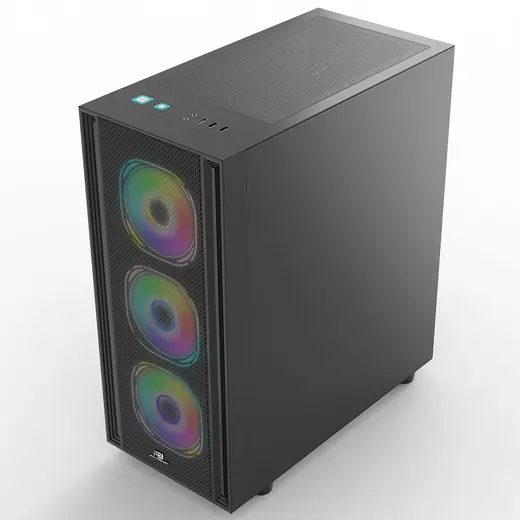 POWERBOOST X-12B 4-ARGB Fanlı Gaming Mid-Tower PC Kasası görseli 1