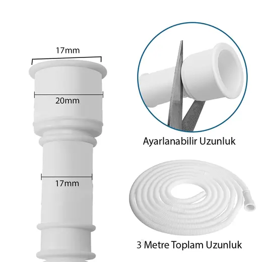 SUNUP SN-26114 3 METRE KLİMA DRENAJ GİDER BORUSU görseli 3