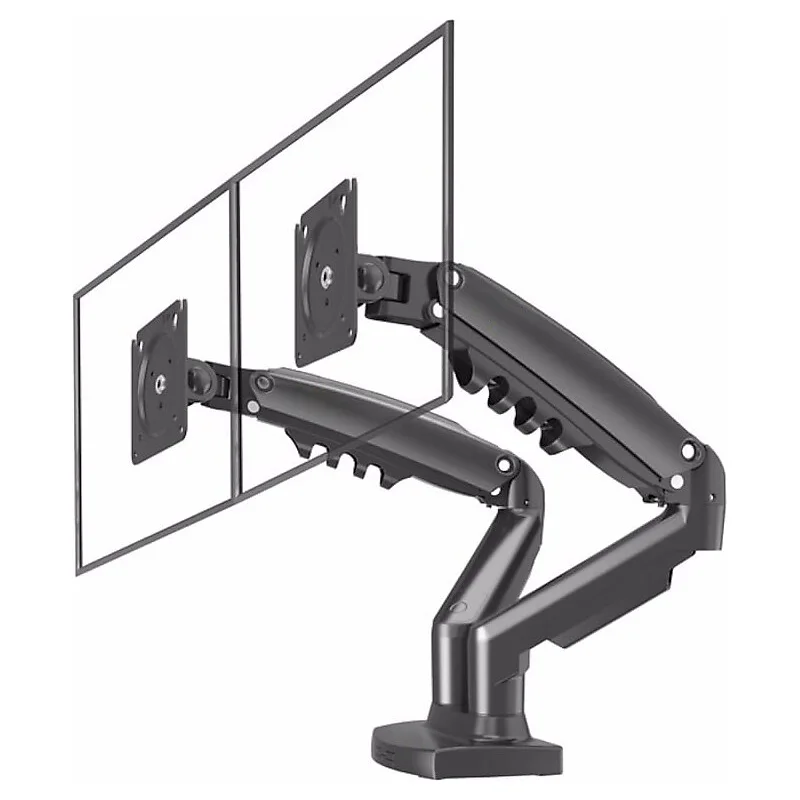 VONTECH F160 MNT02 17-27 AMORTİSÖRLÜ STAND ÇİFT KOL LCD / LED MONİTÖR TUTUCU STAND ASKI APARATI