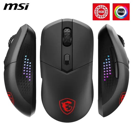 MSI VERSA 300 ELITE W 26000 DPI RGB 2.4GHz Bluetooth 5.3 Kablosuz Gaming Mouse görseli 5