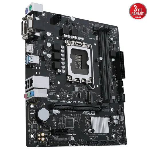ASUS PRIME H610M-R D4-SI DDR4 DVI-HDMI PCIE 4.0 1700p mATX görseli 4