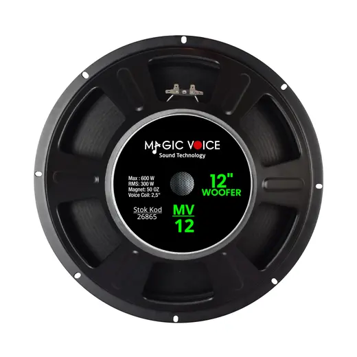 MAGİCVOİCE MV-12 MAX 600W / RMS 300 WATT 12 30 CM WOOFER YEDEK HOPARLÖR alternatif görünüm